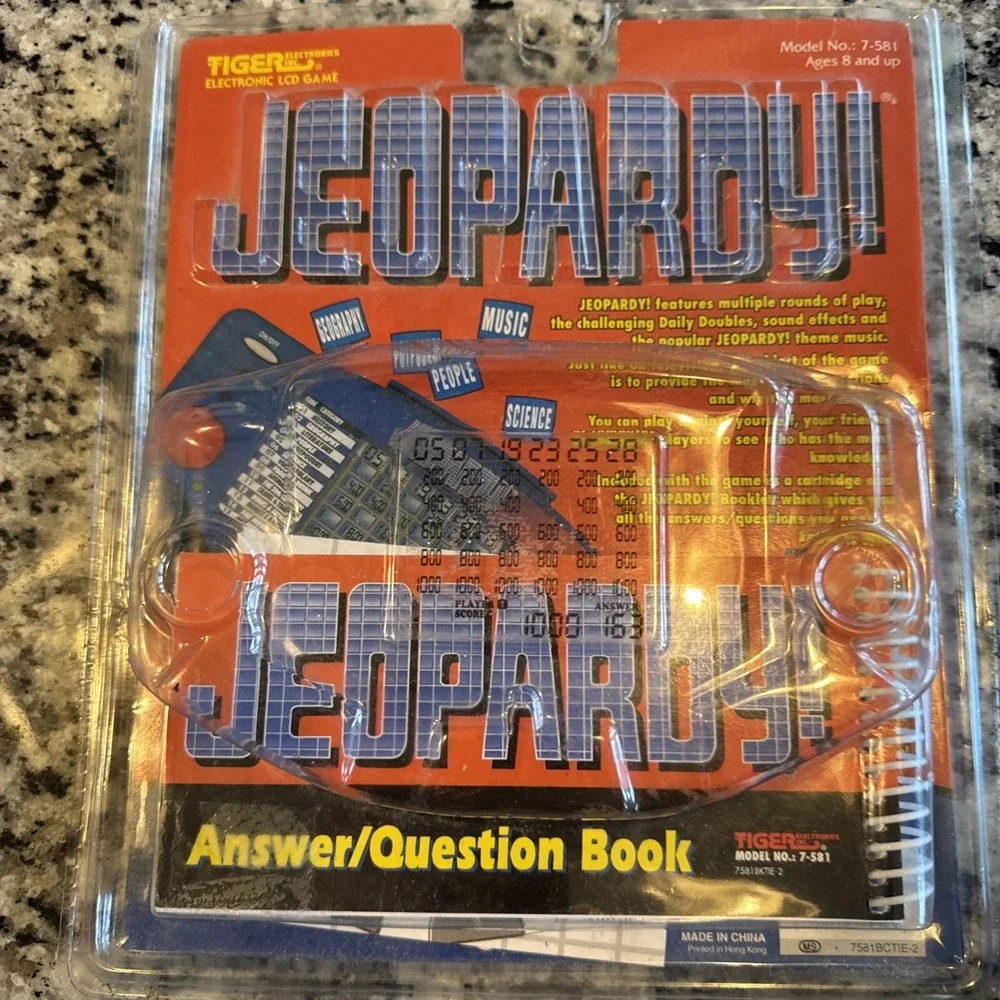 Vintage 1995 Jeopardy Tiger Electronics Handheld Electronic‎ LCD Game Preowned
